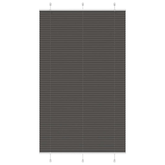 Plissee Schwarz 120x200 cm Stoffbreite 119,4 cm Polyester