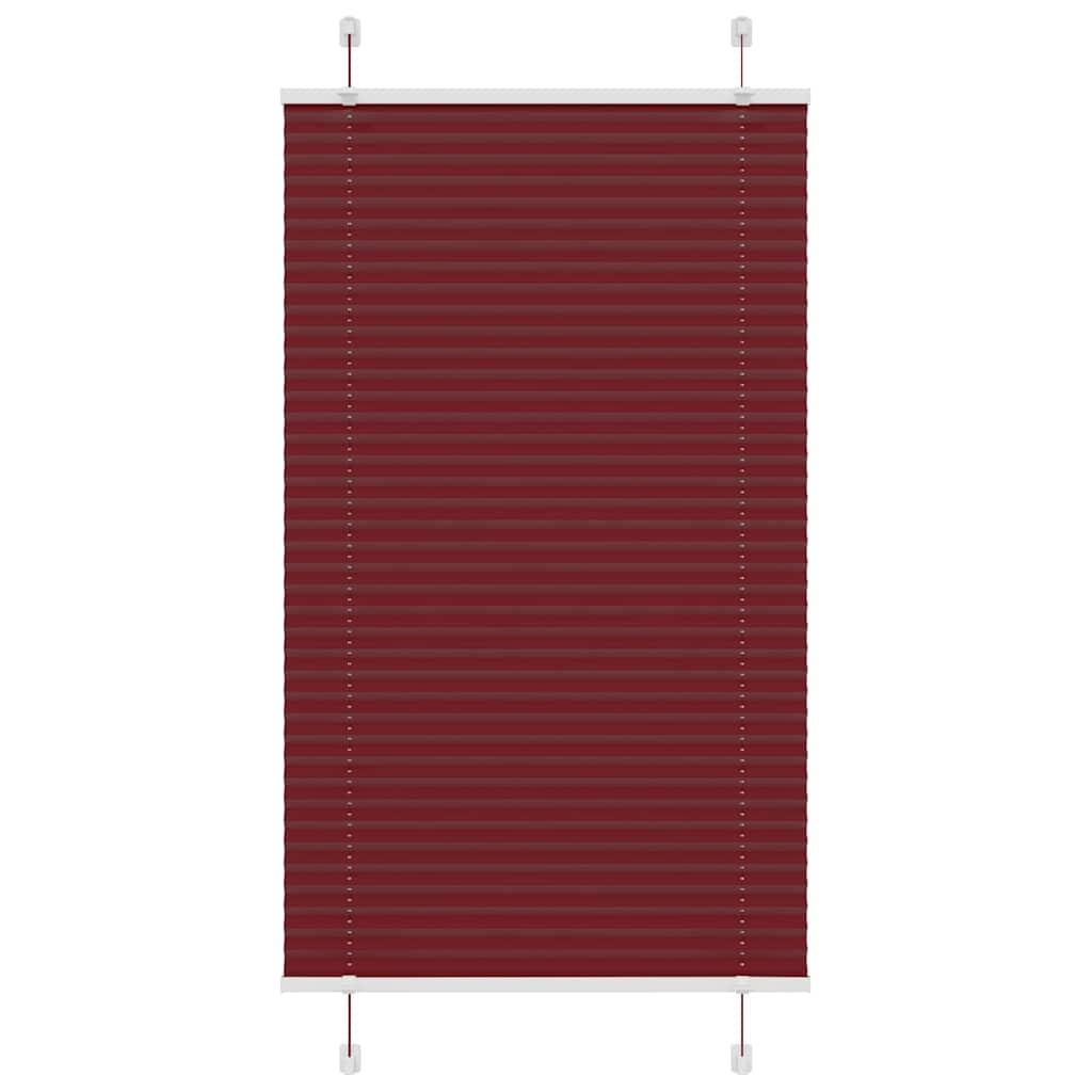 Plissee Bordeauxrot 80x100 cm Stoffbreite 79,4 cm Polyester