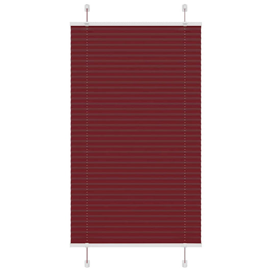 Plissee Bordeauxrot 80x100 cm Stoffbreite 79,4 cm Polyester