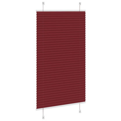 Plissee Bordeauxrot 80x100 cm Stoffbreite 79,4 cm Polyester