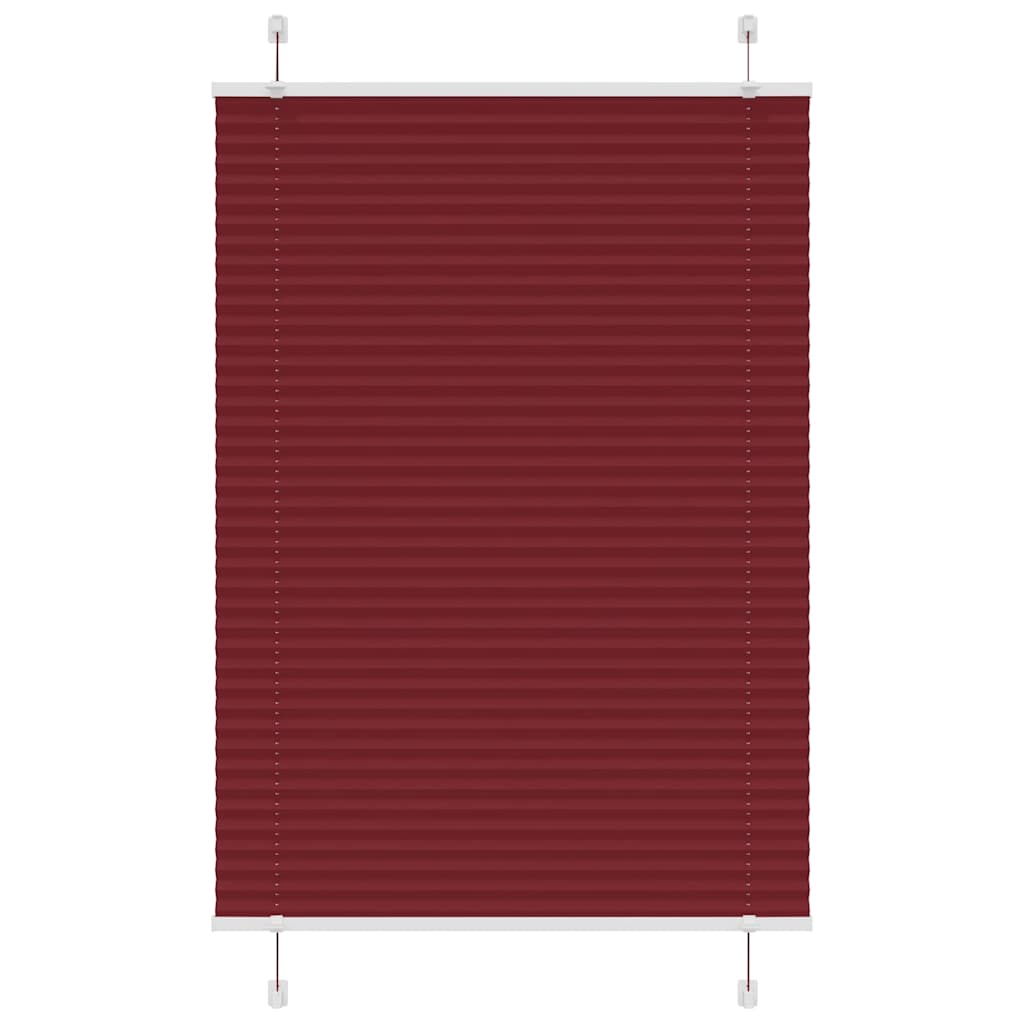 Plissee Bordeauxrot 85x100 cm Stoffbreite 84,4 cm Polyester