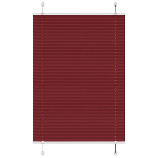 Plissee Bordeauxrot 85x100 cm Stoffbreite 84,4 cm Polyester