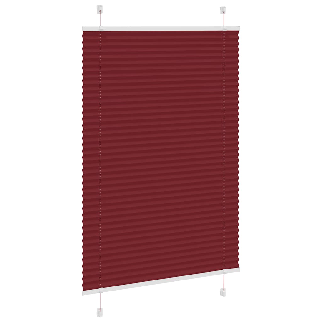 Plissee Bordeauxrot 85x100 cm Stoffbreite 84,4 cm Polyester