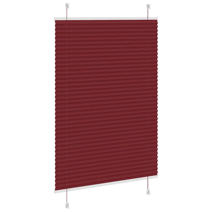 Plissee Bordeauxrot 85x100 cm Stoffbreite 84,4 cm Polyester