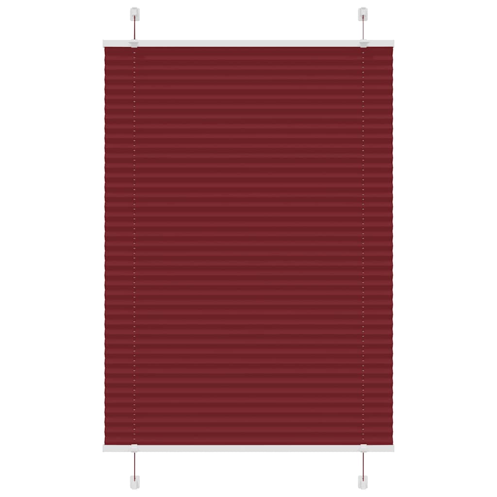 Plissee Bordeauxrot 100x100 cm Stoffbreite 99,4 cm Polyester