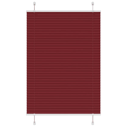 Plissee Bordeauxrot 100x100 cm Stoffbreite 99,4 cm Polyester