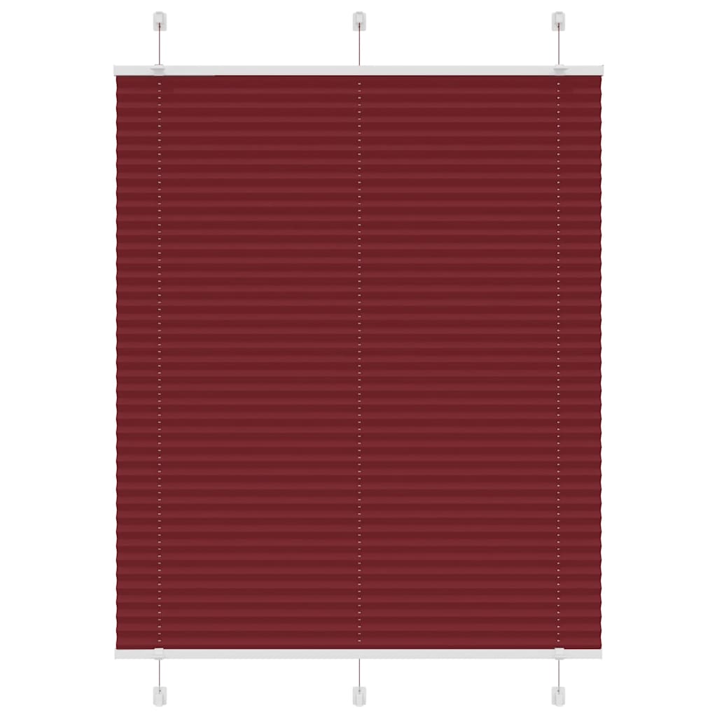 Plissee Bordeauxrot 105x100 cm Stoffbreite 104,4 cm Polyester