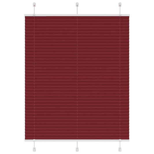 Plissee Bordeauxrot 105x100 cm Stoffbreite 104,4 cm Polyester