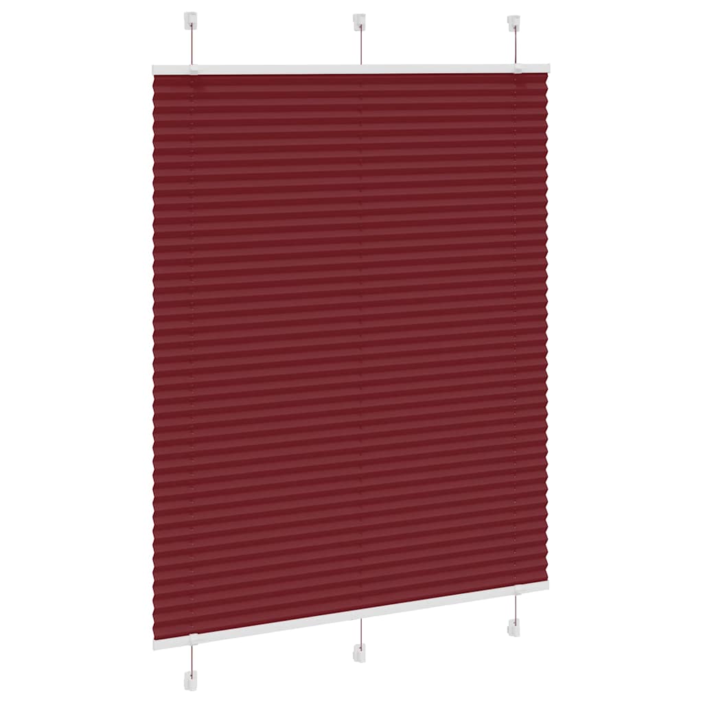 Plissee Bordeauxrot 105x100 cm Stoffbreite 104,4 cm Polyester