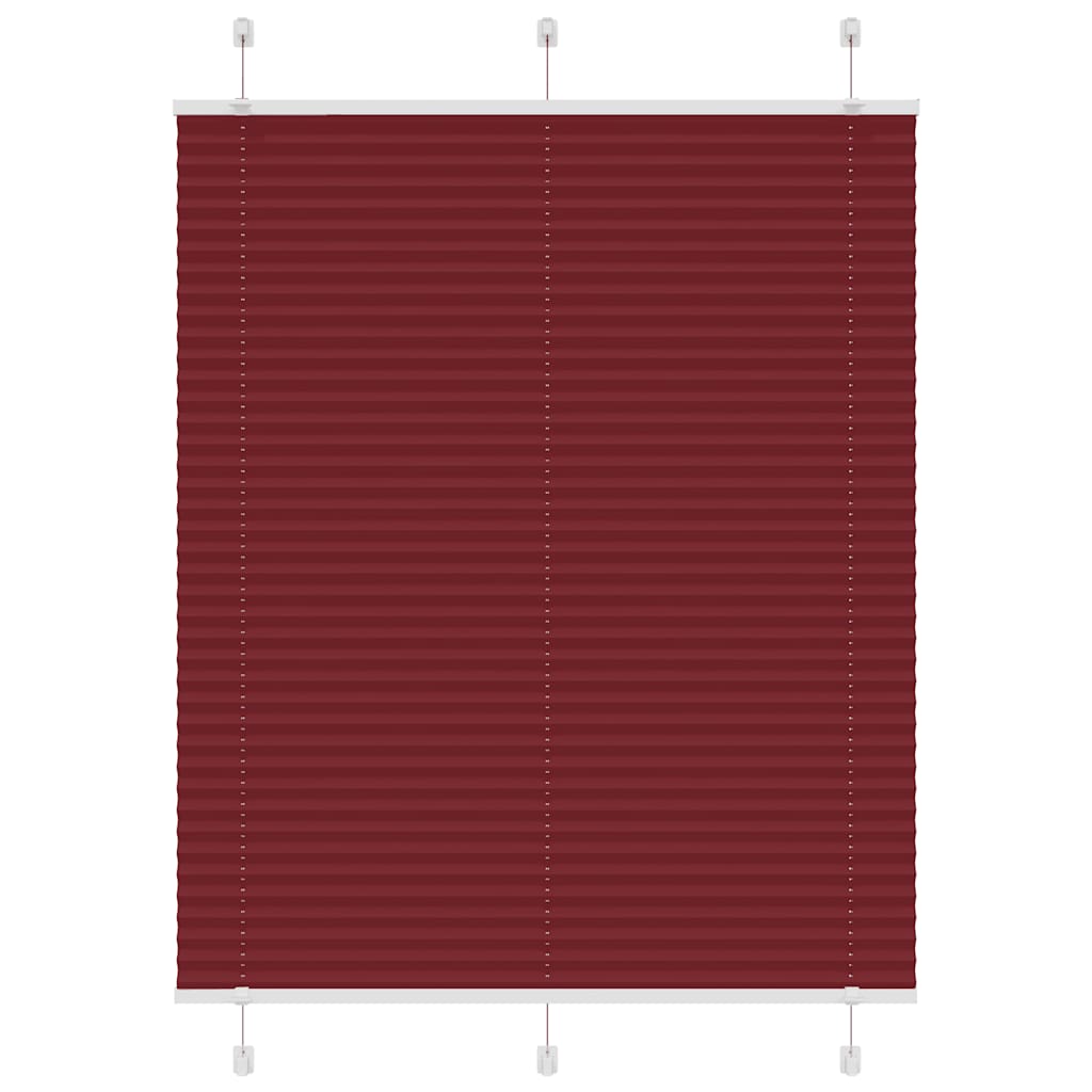 Plissee Bordeauxrot 110x100 cm Stoffbreite 109,4 cm Polyester