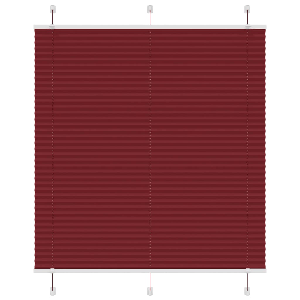 Plissee Bordeauxrot 115x100 cm Stoffbreite 114,4 cm Polyester