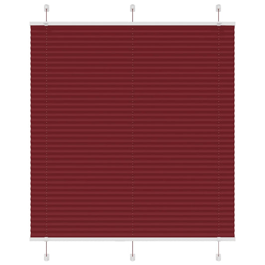 Plissee Bordeauxrot 115x100 cm Stoffbreite 114,4 cm Polyester