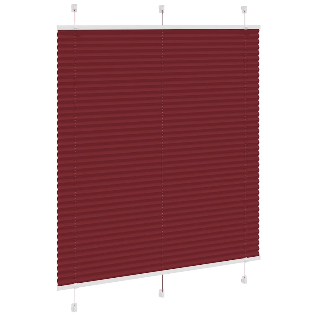 Plissee Bordeauxrot 115x100 cm Stoffbreite 114,4 cm Polyester