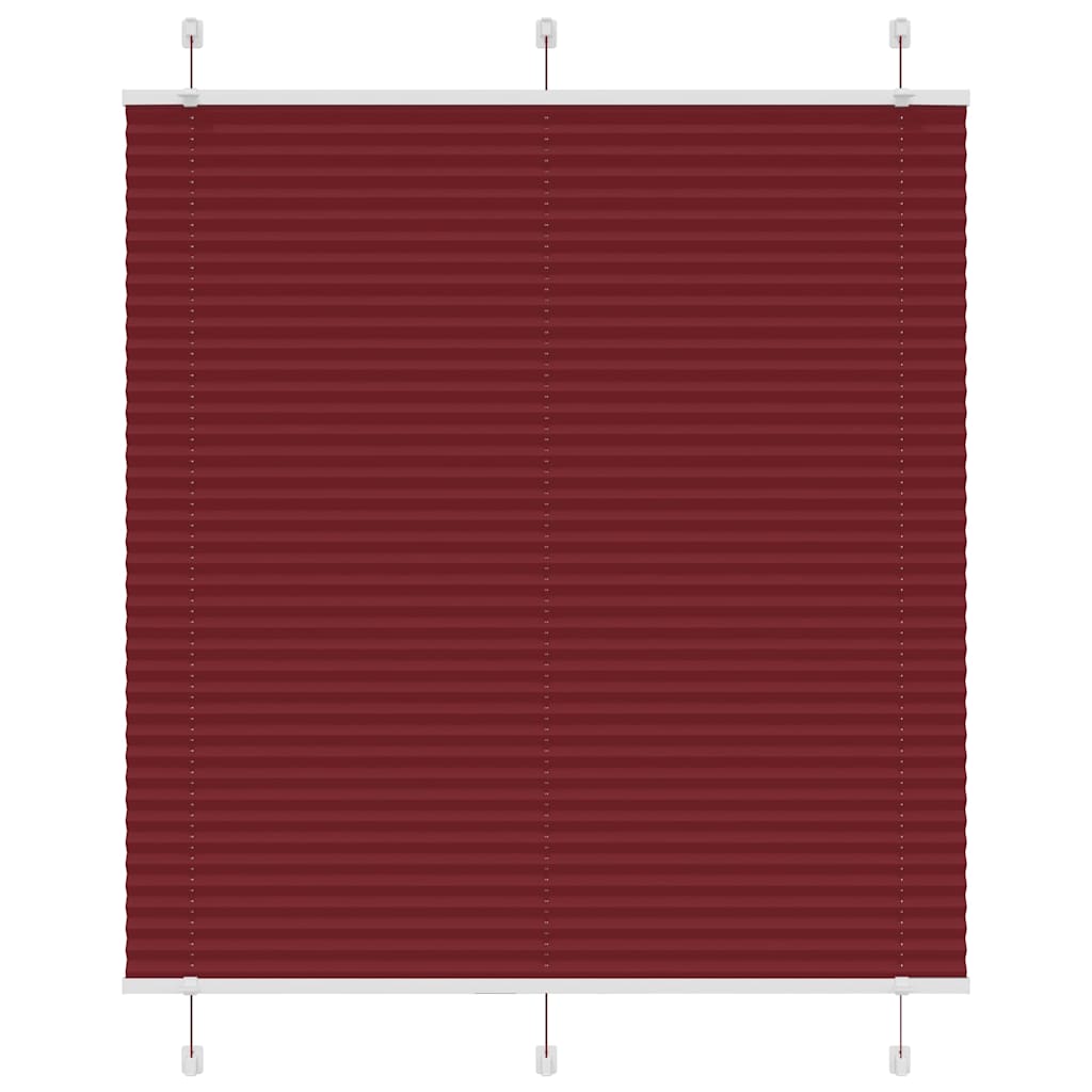 Plissee Bordeauxrot 120x100 cm Stoffbreite 119,4 cm Polyester