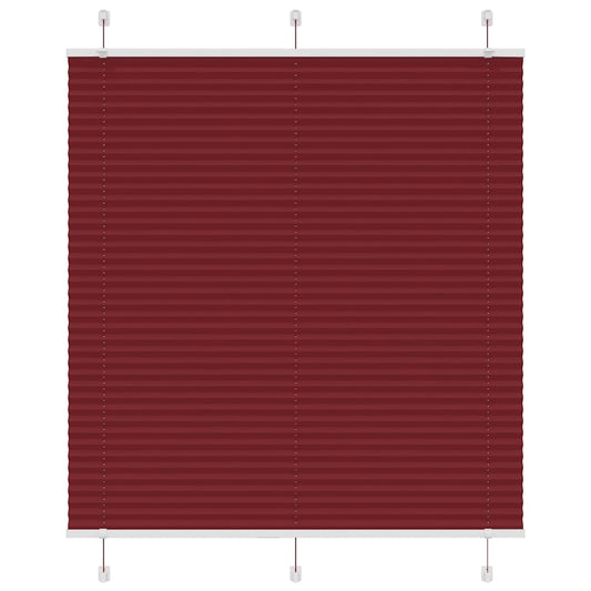 Plissee Bordeauxrot 120x100 cm Stoffbreite 119,4 cm Polyester