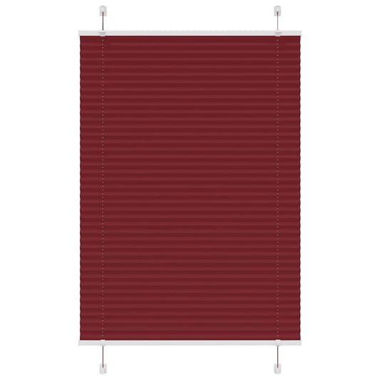 Plissee Bordeauxrot 90x150 cm Stoffbreite 89,4 cm Polyester