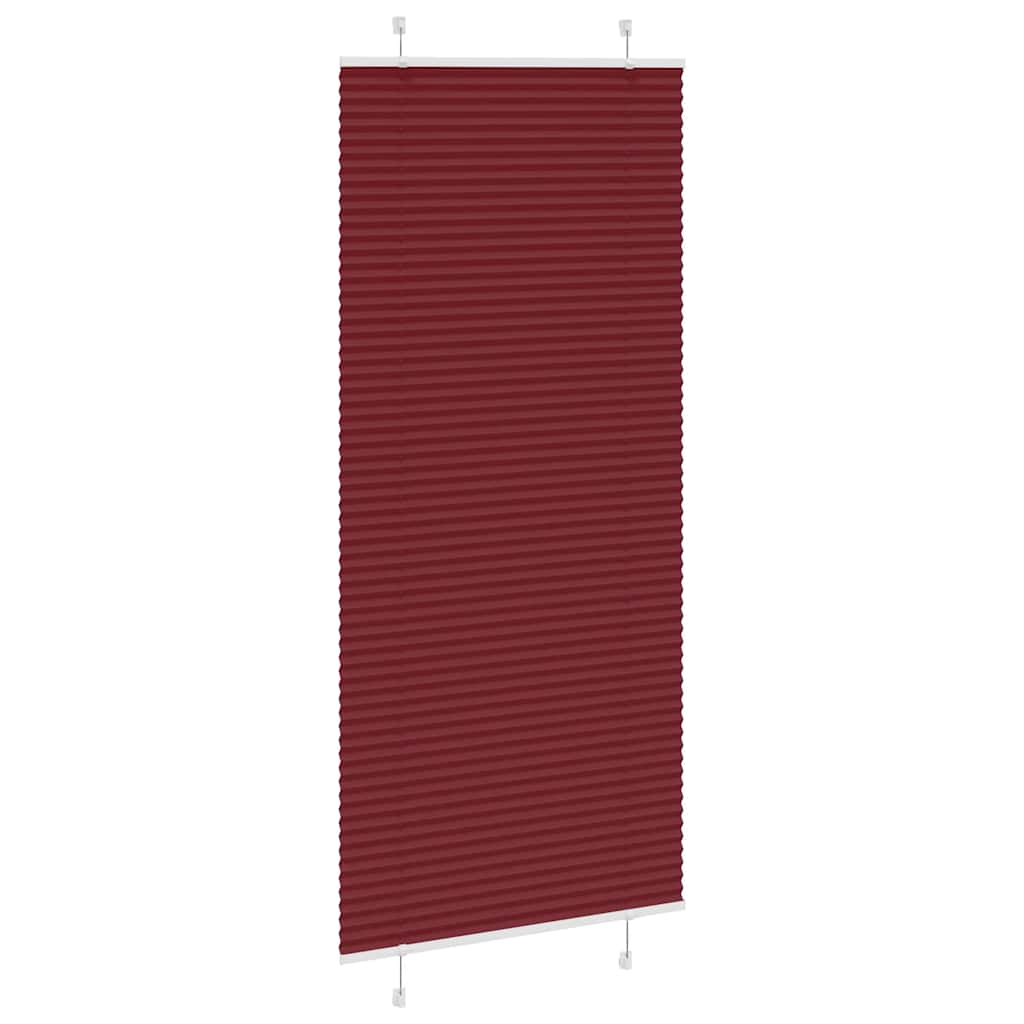 Plissee Bordeauxrot 85x200 cm Stoffbreite 84,4 cm Polyester