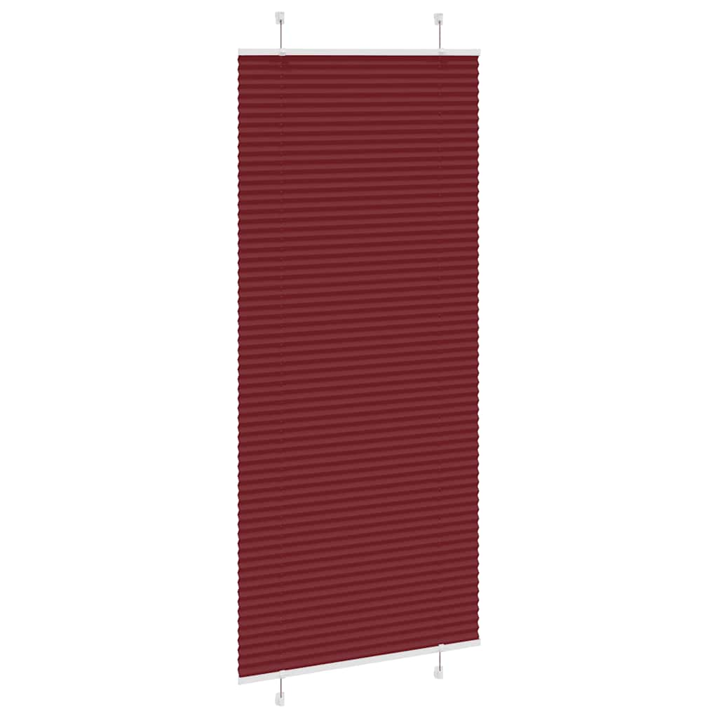 Plissee Bordeauxrot 85x200 cm Stoffbreite 84,4 cm Polyester