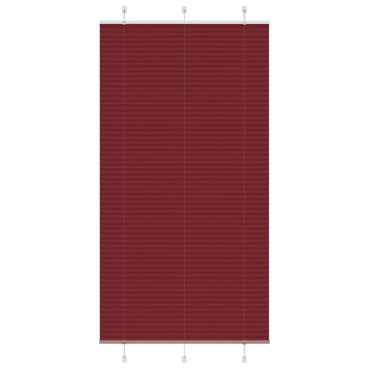 Plissee Bordeauxrot 105x200 cm Stoffbreite 104,4 cm Polyester