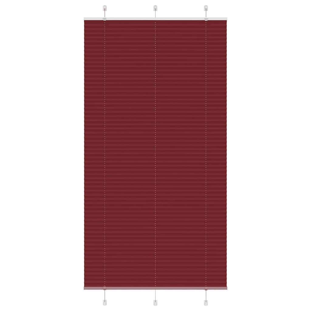 Plissee Bordeauxrot 110x200 cm Stoffbreite 109,4 cm Polyester