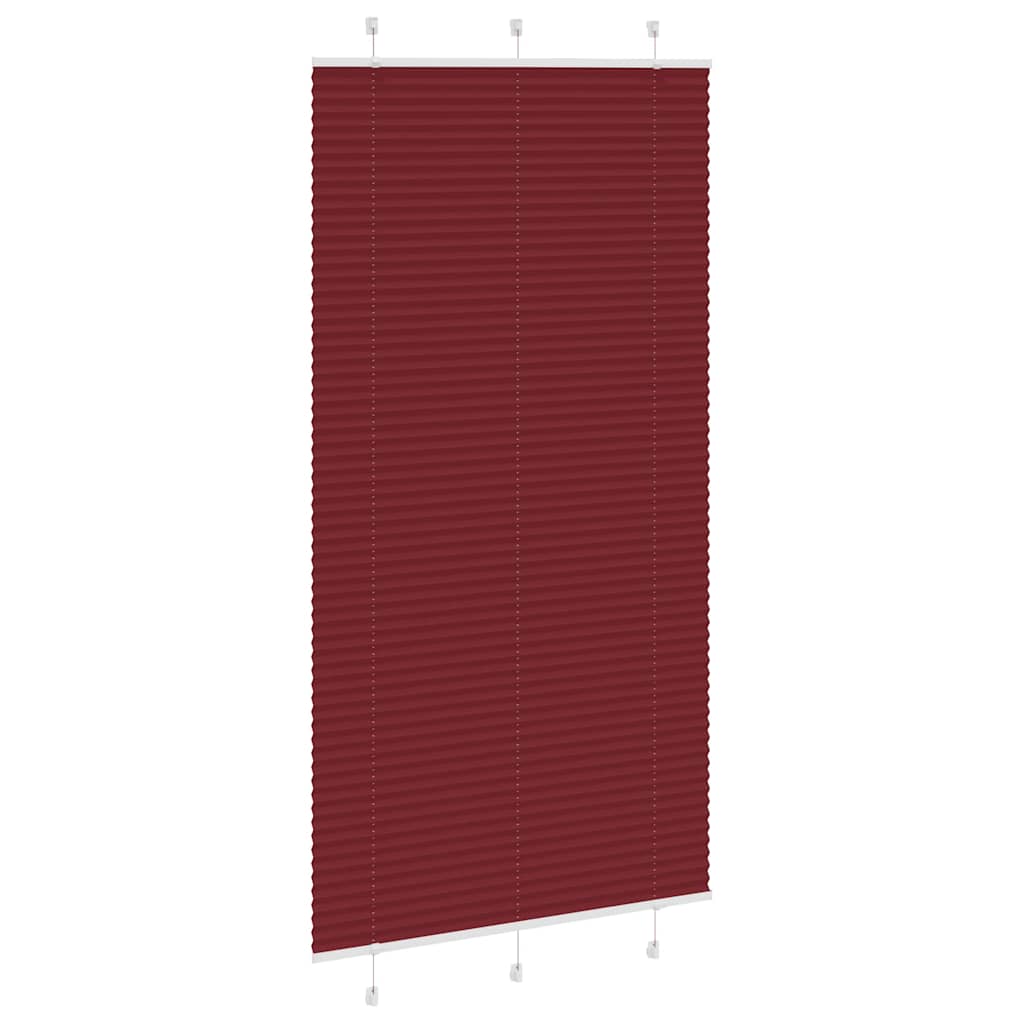 Plissee Bordeauxrot 110x200 cm Stoffbreite 109,4 cm Polyester