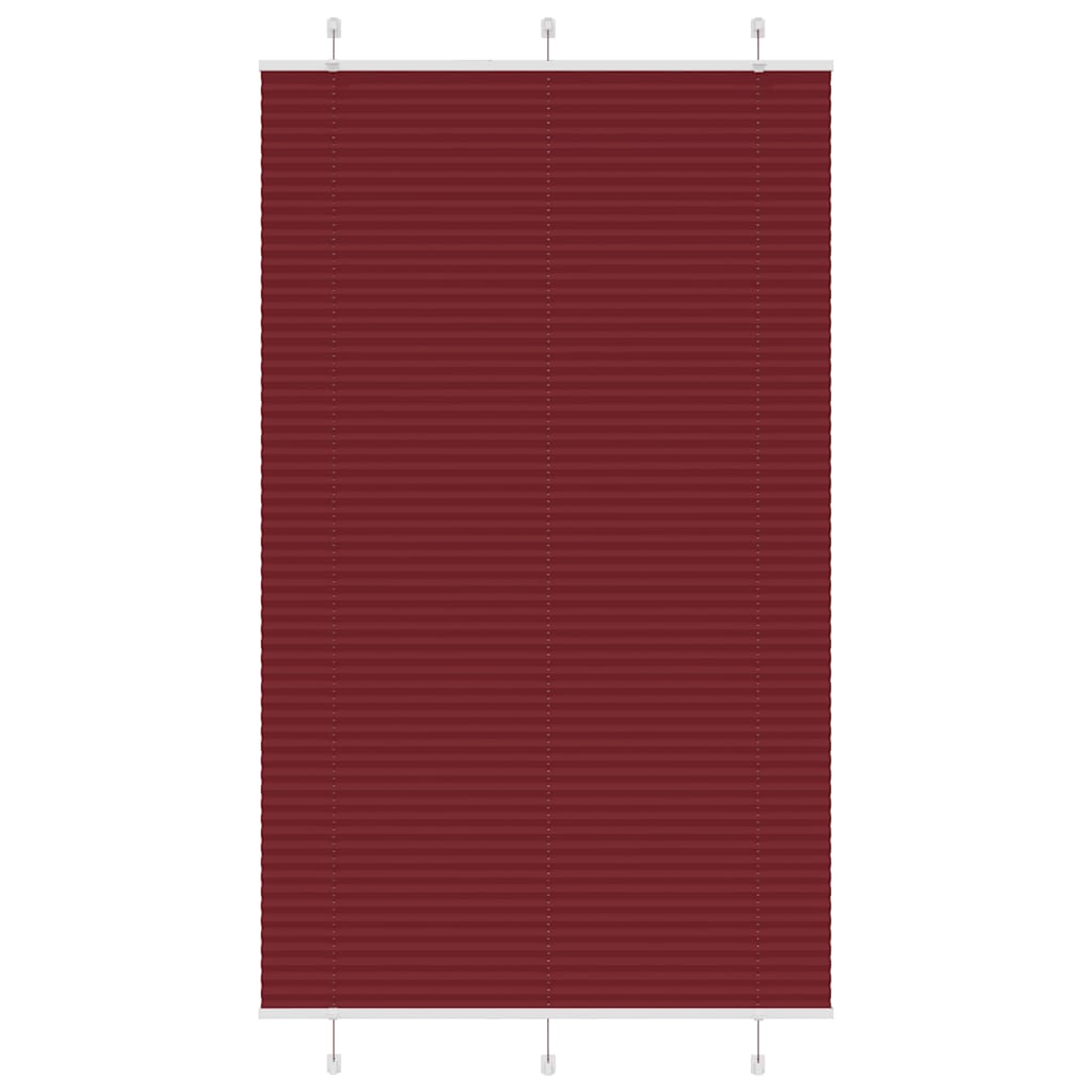 Plissee Bordeauxrot 115x200 cm Stoffbreite 114,4 cm Polyester