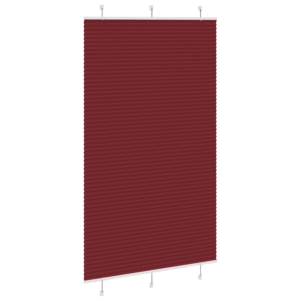 Plissee Bordeauxrot 115x200 cm Stoffbreite 114,4 cm Polyester