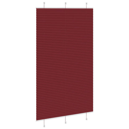 Plissee Bordeauxrot 115x200 cm Stoffbreite 114,4 cm Polyester