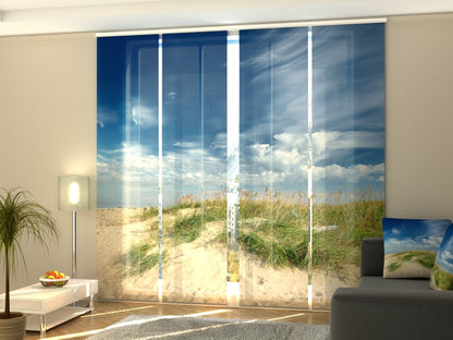 4-Flächenvorhang Set mit Zubehör,Ostsee, Größe: 60x245 cm